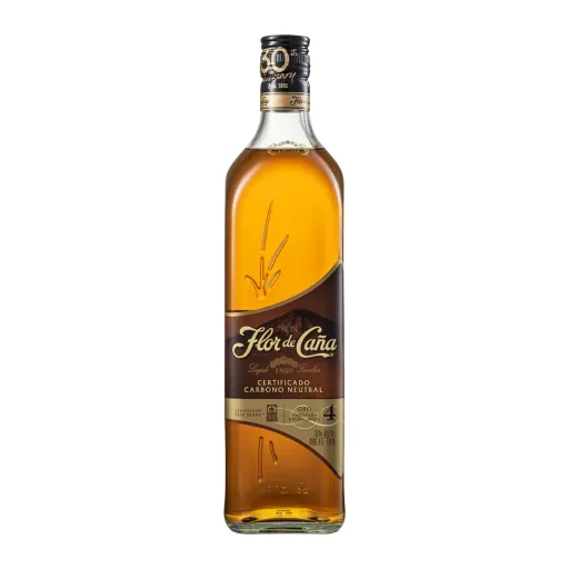 Ron FLOR DE CAÑA 4 Años Añejo Oro Botella 750ml